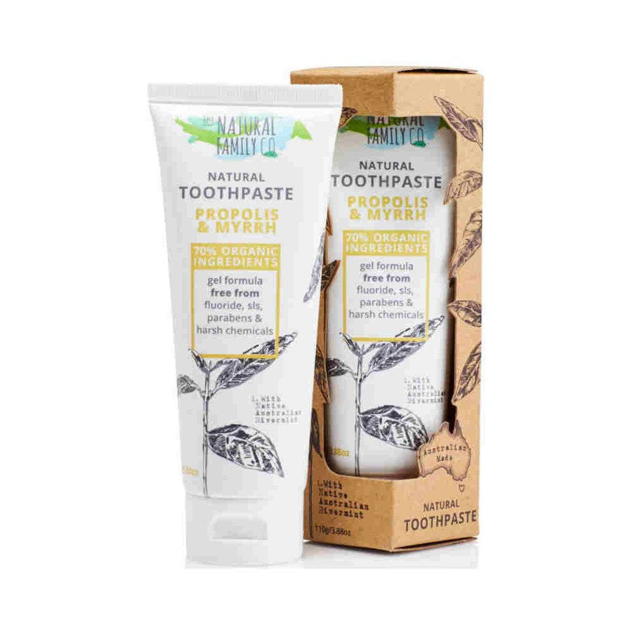 Natural Family Co Propolis i Myrrh Naturalna pasta do zębów bez fluoru z propolisem i mirrą  110 g